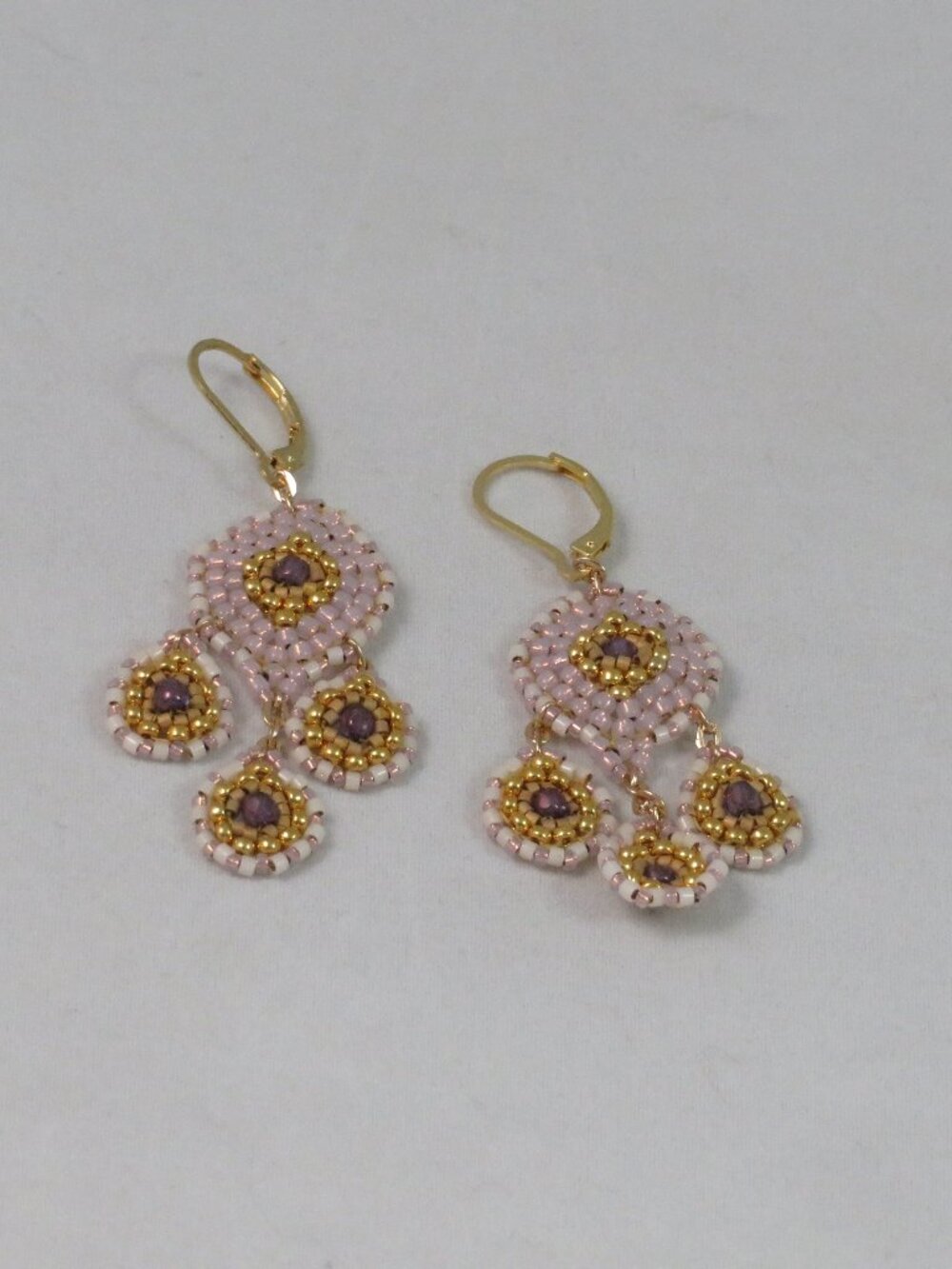 24k gold beaded earrings